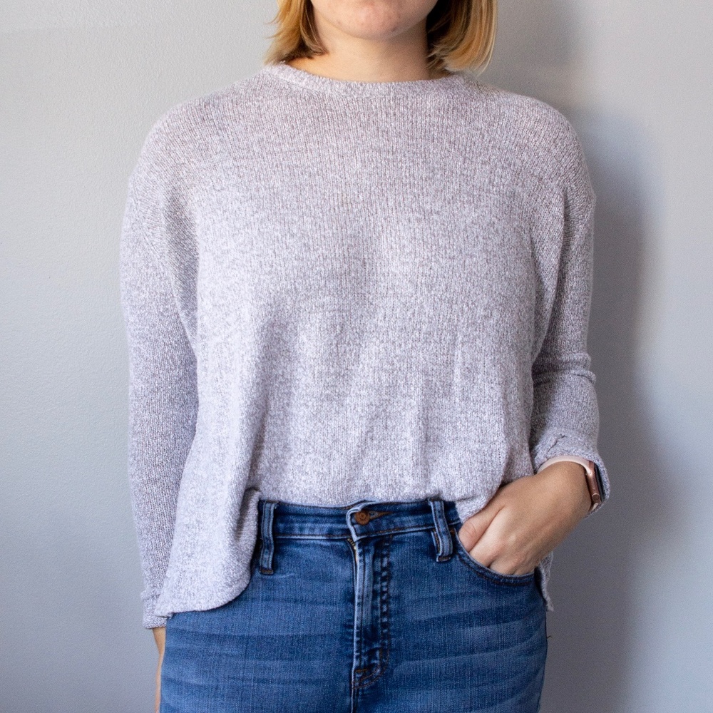 Gray Knit Brandy Melville Pullover Sweater